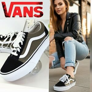 Vans Old Skool🌿Ward Suede/Canvas Lace Up Trainers Sneakers